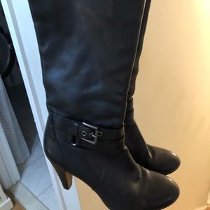 Coach black leather tall boots size 8.5